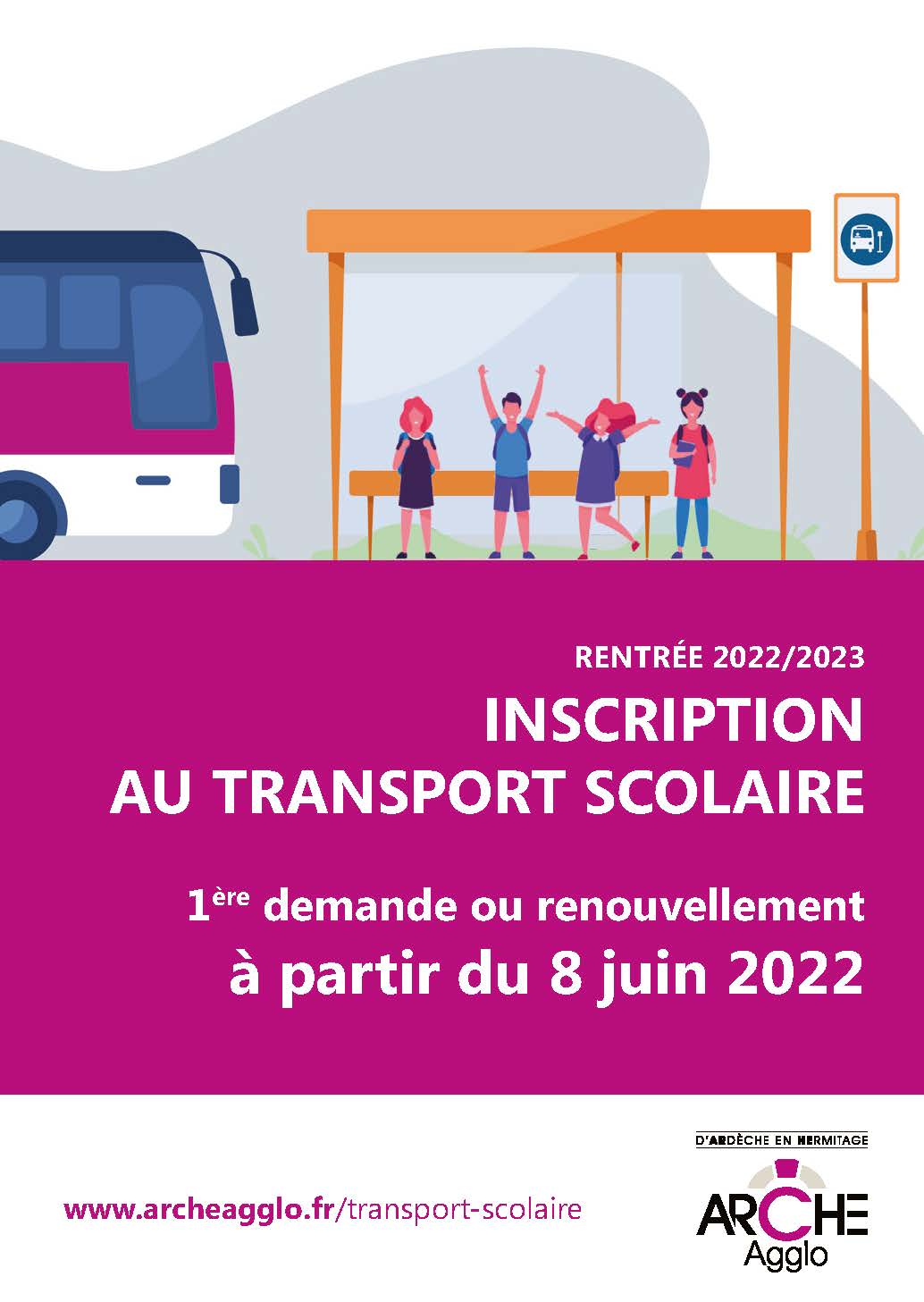 INSCRIPTIONS TRANSPORTS SCOLAIRES 2022 2023 flyer Page 1