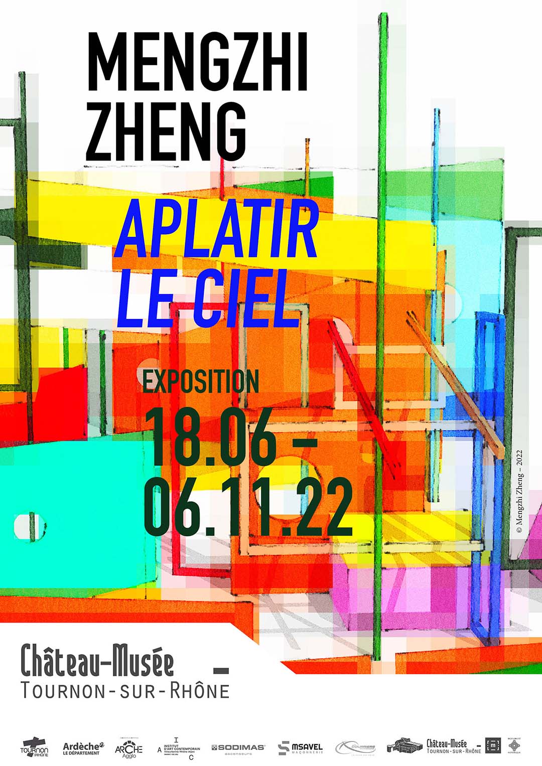 APLATIR LE CIEL. Exposition de Mengzhi Eheng. Du 18 juin au 6 novembre 2022 au Château-musée de Tournon-sur-Rhône.
